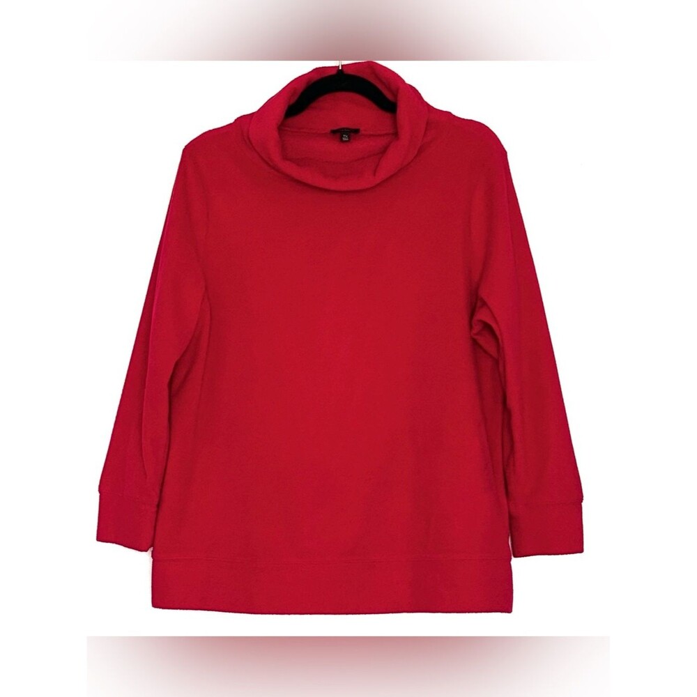 Talbots Microfleece Pullover Top Red Size 1XP